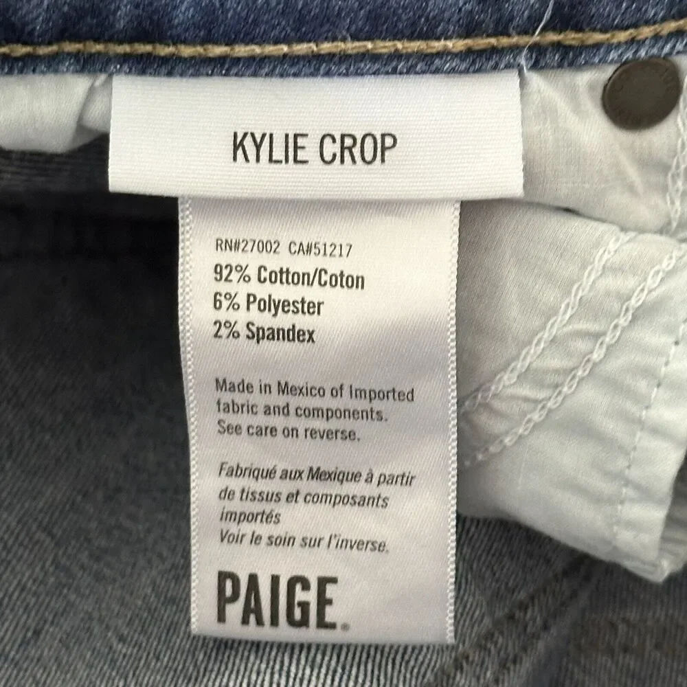 PAIGE Women’s Size 27 Dark Wash Kylie Crop Denim Jeans